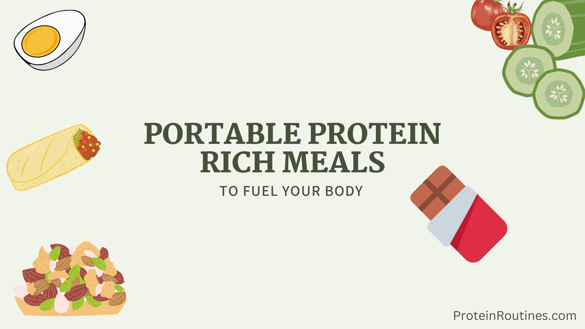 Portable protein rich meals